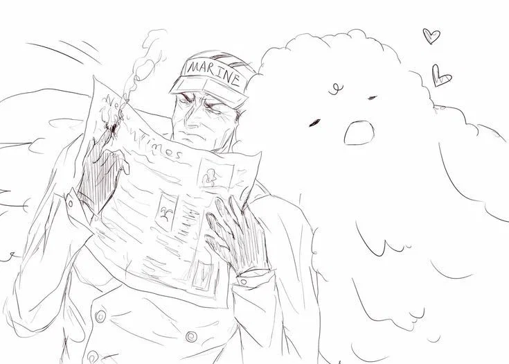 Akainu and his bird 