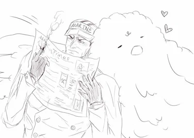 Akainu and his bird 