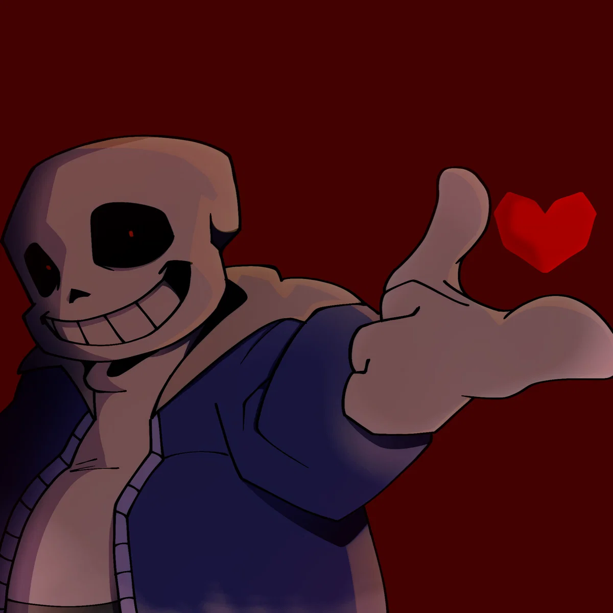 Sans the Skeleton - Biblically accurate Dust!Sans || You're another human who fell... But nobody was there... [POST-Victory aganist chara/frisk/player]