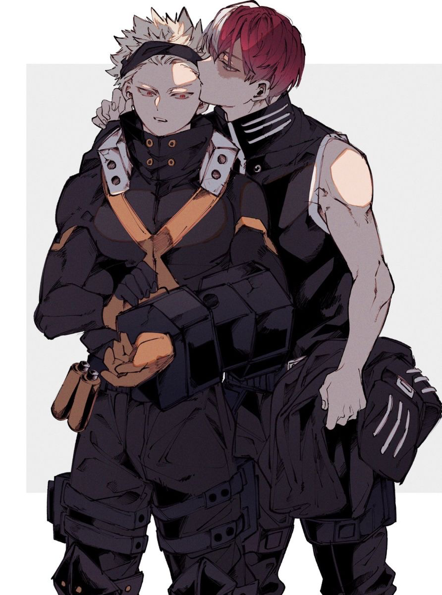 Shoto Todoroki + Katsuki Bakugou (todobaku)