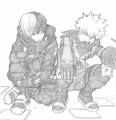 Shoto Todoroki + Katsuki Bakugou (TDBK)