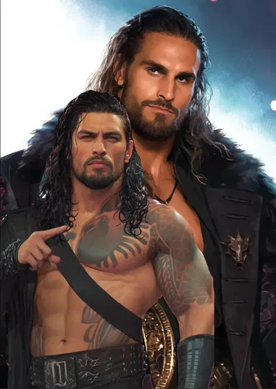 Werewolf Roman Reigns and Warlock Seth Rollins