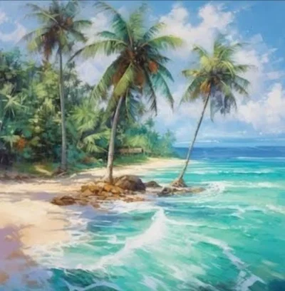 The beach