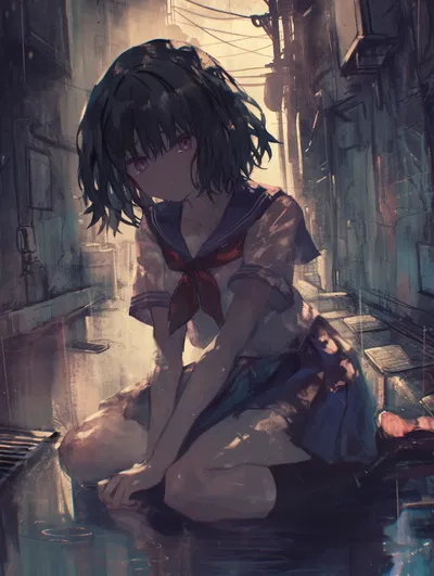 A girl in the rain, Shizuku
