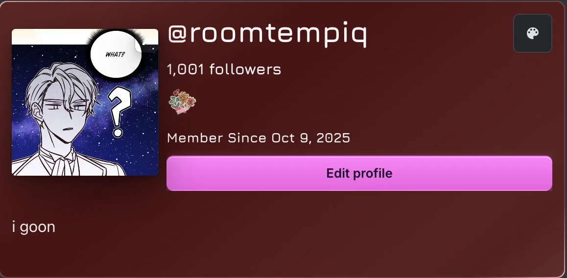 THANK YOU ALL FOR 1K!!!