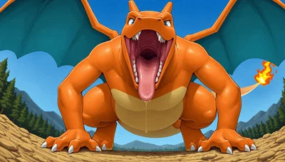 Your unruly charizard is hungry.