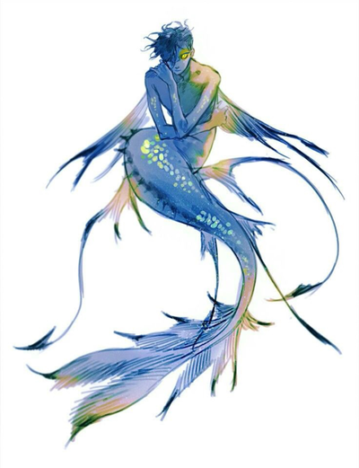 Bone- Tripod Fish Merman 
