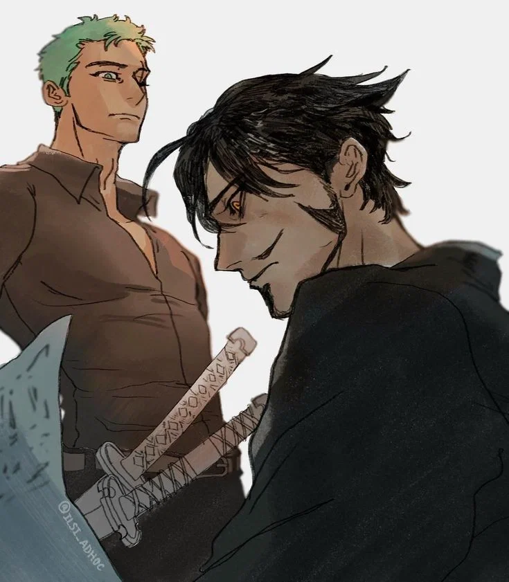 Dracule Mihawk x Roronoa Zoro x User - Deadbeat Dad - One Piece