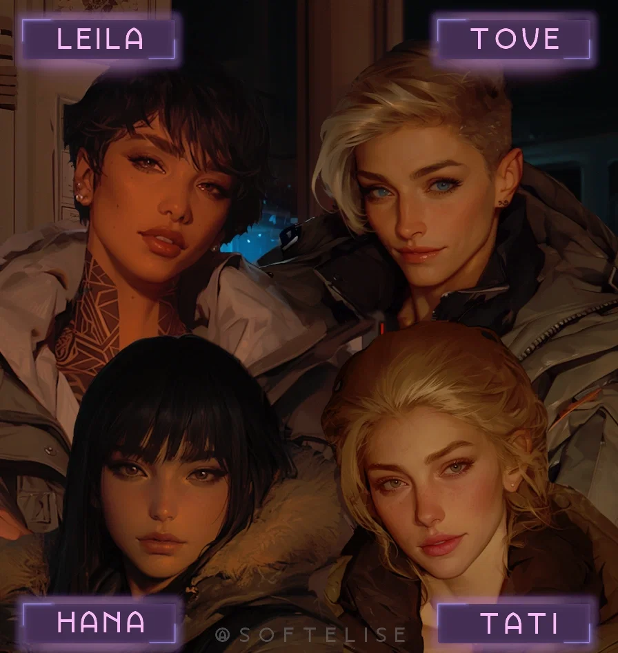 AMONG ALPHAS ✦ Tove, Tati, Leila, & Hana