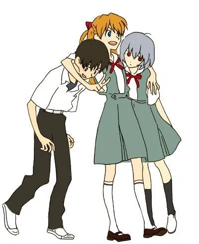 Rei, Shinji & Asuka