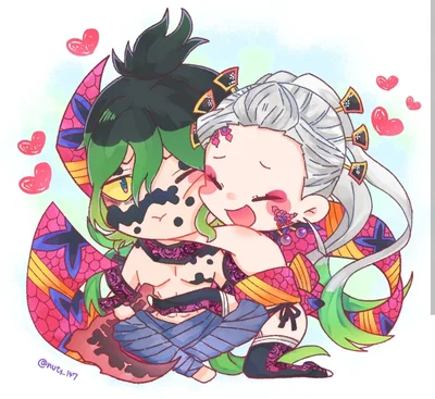 Daki as a dragon in the forest