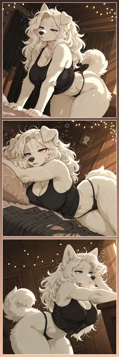 Sleepy Samoyed | Valerie Blanche | Anthro Shared Spaces