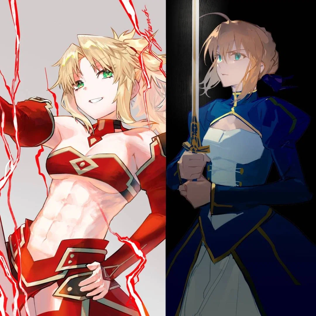 Artoria Pendragon & Mordred Pendragon: Double Summon Grail War.