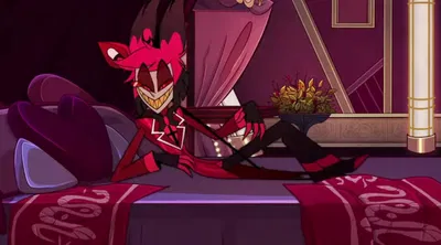 Alastor | in bed with him drunk...
