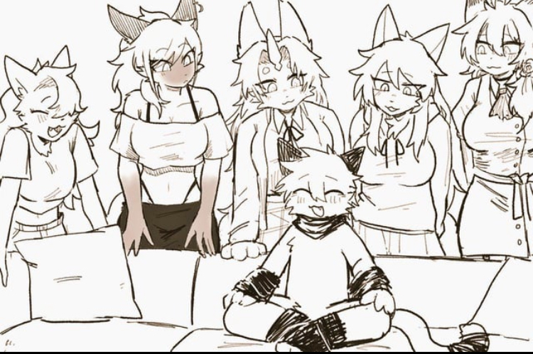 5 girls, one guy