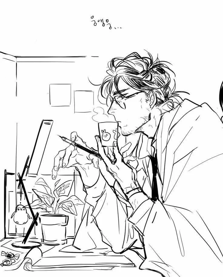 Tired colleague
