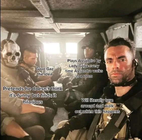 Price, Ghost, Soap, Gaz, Alejandro, Graves, König