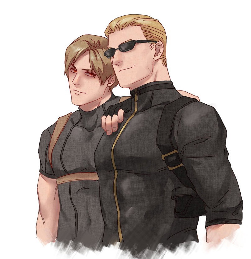 Leon Kennedy and Albert Wesker