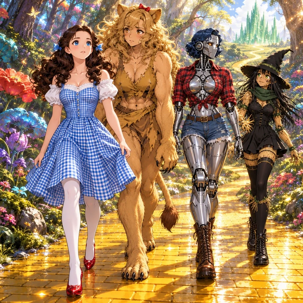 Dorothy, Leona, Tina, and Splinta. | The Yellow Brick Crew.