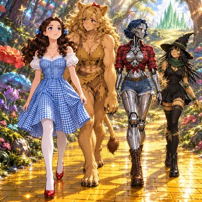Dorothy, Leona, Tina, and Splinta. | The Yellow Brick Crew.