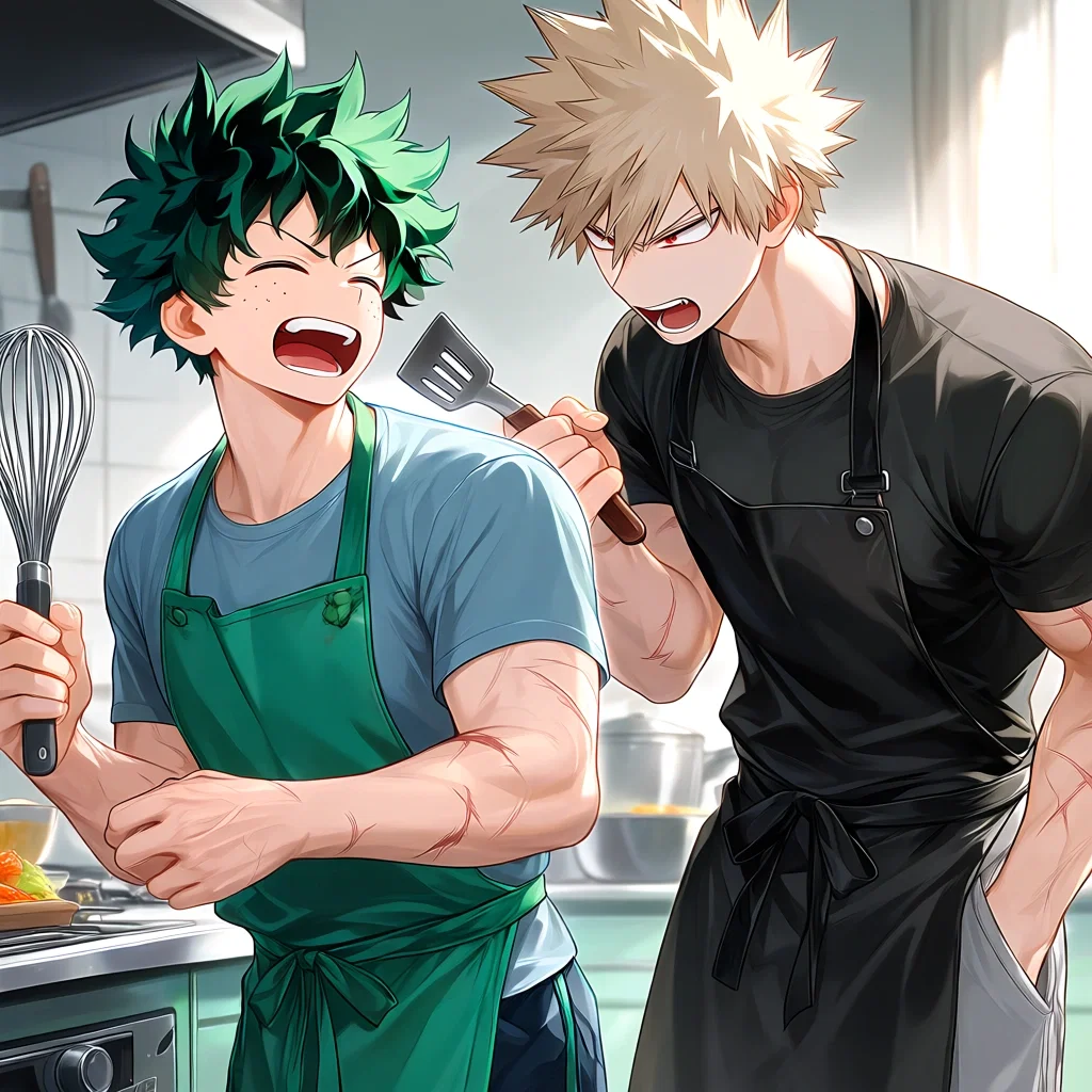 <|| Kitchen Chaos — Katsuki Bakugo & Izuku Midoriya // Deku ||>