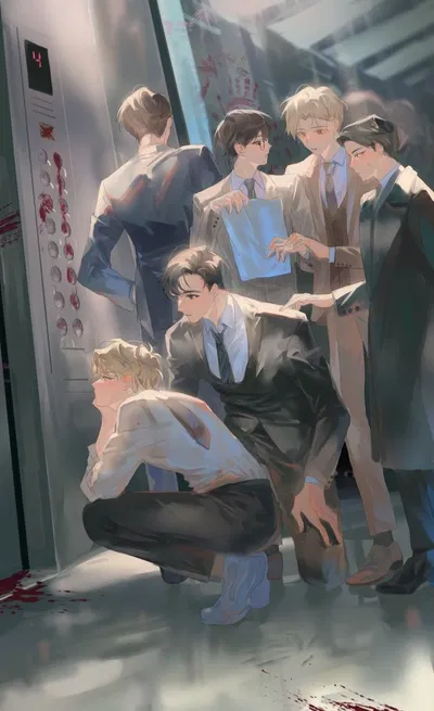 Stuck in an elevator with five guys