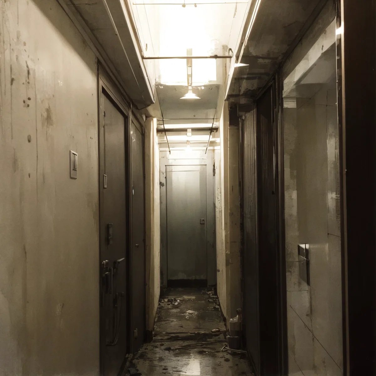 Mystical elevator in the basement of an old house