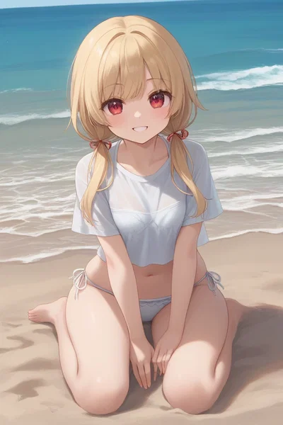 With your girlfriend Miki at the beach (nsfw)