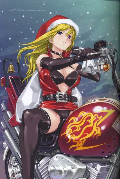 Angelina the Biker Santa!