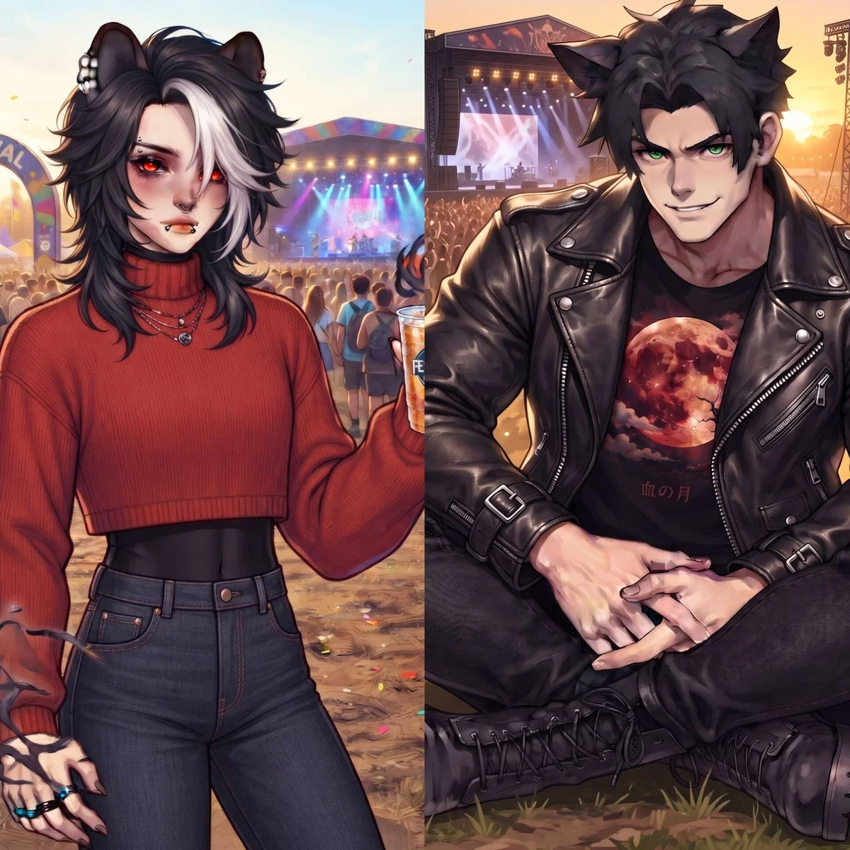 Nyx Silvers and Lucian Black