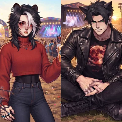 Nyx Silvers and Lucian Black