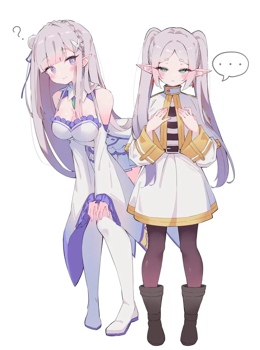 Frieren and Emilia 