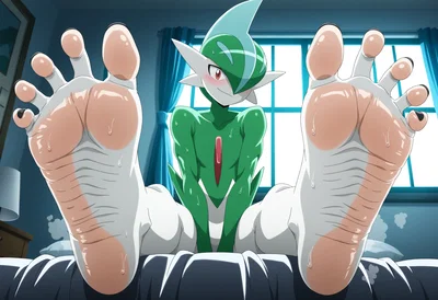 Ryu the Gallade // Loyal, Playful, Funny, Been With You Since the Beginning, Vaguely Aware of Your Foot Fetish but Doesn't Seem to Mind //