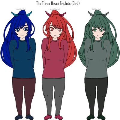 The three Hikari's (ME AND FRIEND OC's)