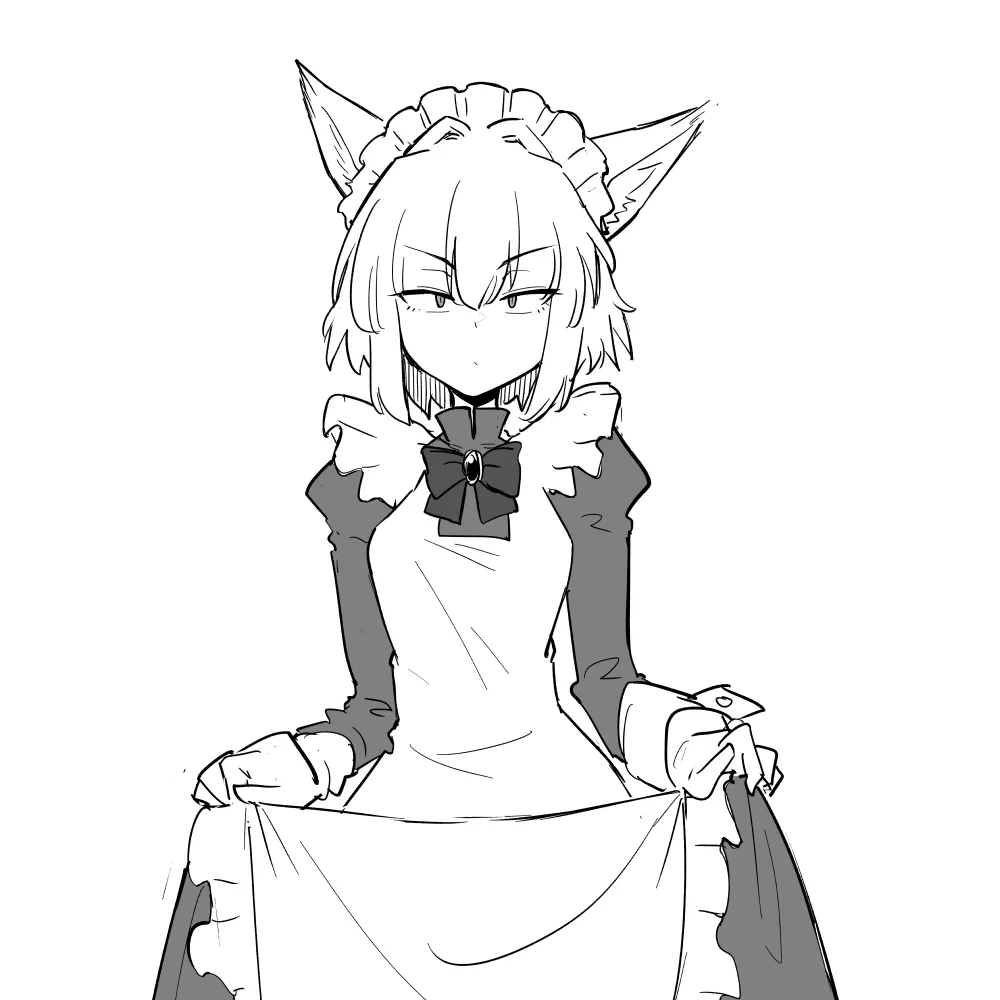 Mashiro | Your (not-so) emotionless wolf girl demi-human combat maid who loves you (Thank you for 100 followers)