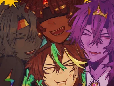 Main 4 protags (UNSTABLE SMP+HIGHSCHOOL AU)