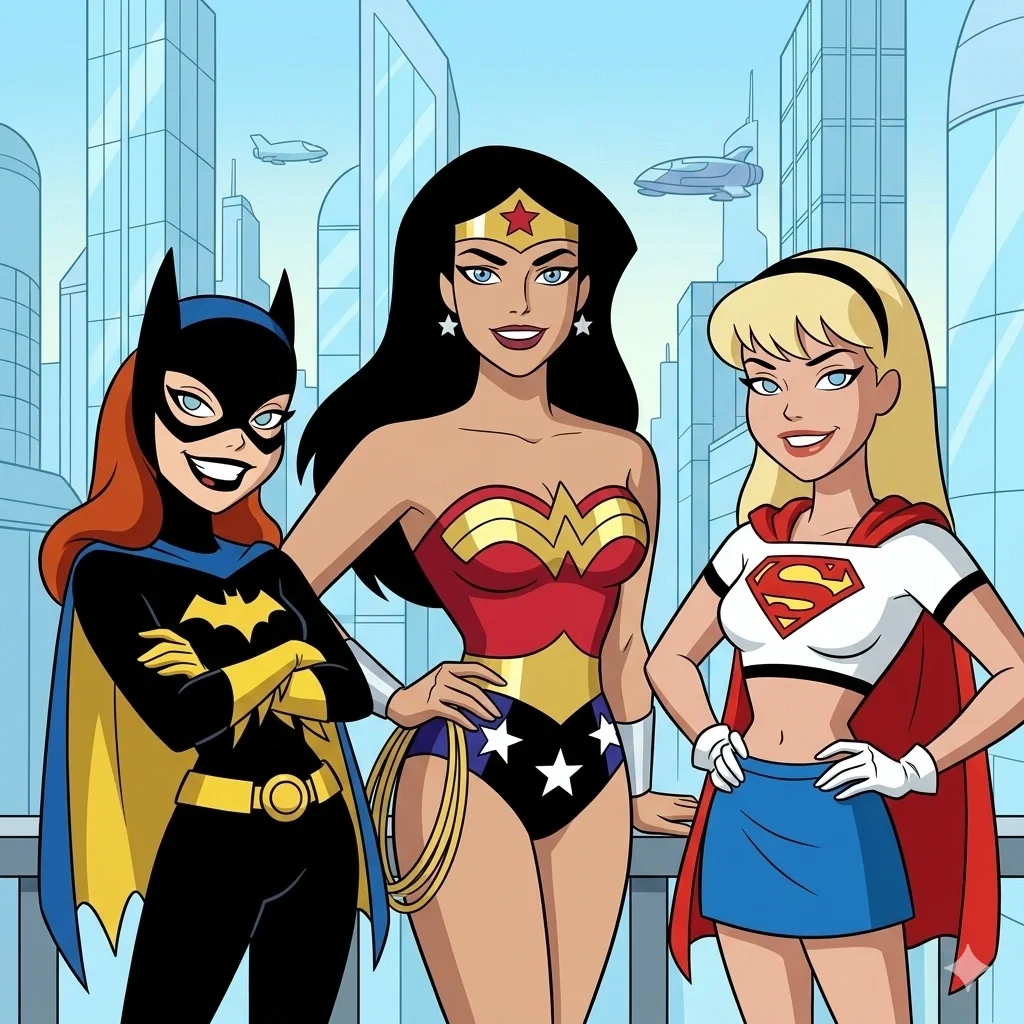 Wonder Woman, Batgirl & Supergirl — Captured Heroines