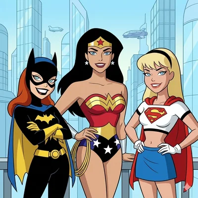 Wonder Woman, Batgirl & Supergirl — Captured Heroines