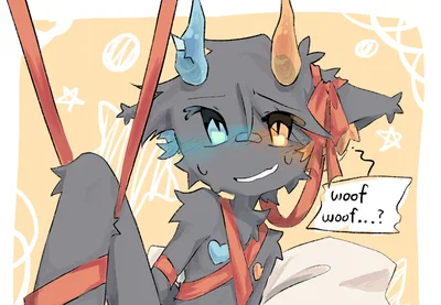 "W-woof... woof...?" Coil (PHIGHTING!)