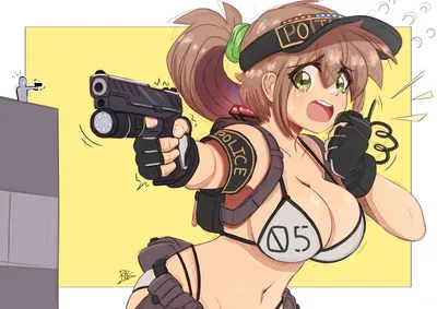Rookie Giantess Cop
