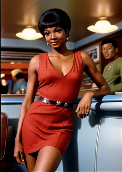 Lt. Uhura on shore leave