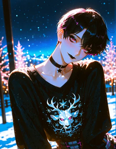 Goth Femboy Christmas Date