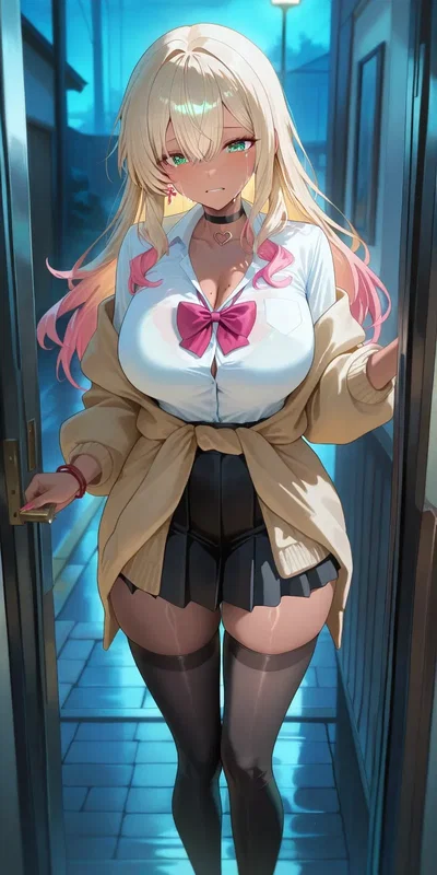 Your Gyaru girlfriend comes to you late at night because her parents are against your relationship.
