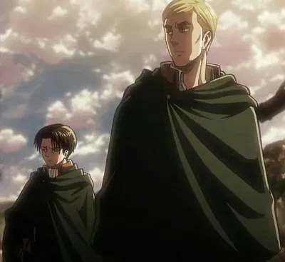 Erwin Smith and Levi Ackerman (possible addition of Hange Zoe if she appears in the scenario!)