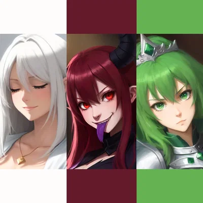  Harem of heiresses | Angel, Demon and Queen