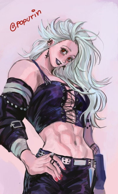 Goth gym girl