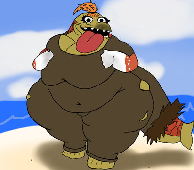 (Salty tongue/ Splatoon raiders) Salina the chubby salty tongue 