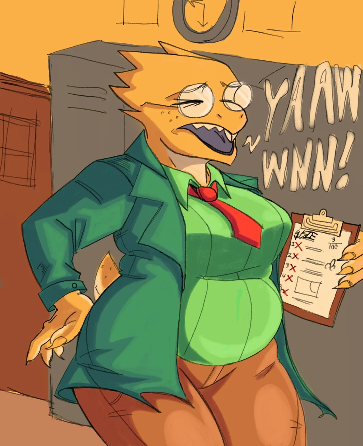 Alphys, your shy yet nerdy crush