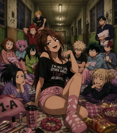 MHA - Sleepover with Insane Inmate {{user}}