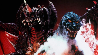 Burning Godzilla and destoroyah